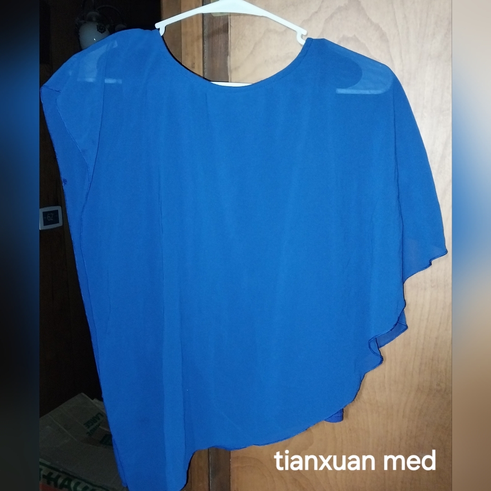 Royal Blue Asymmetrical Top